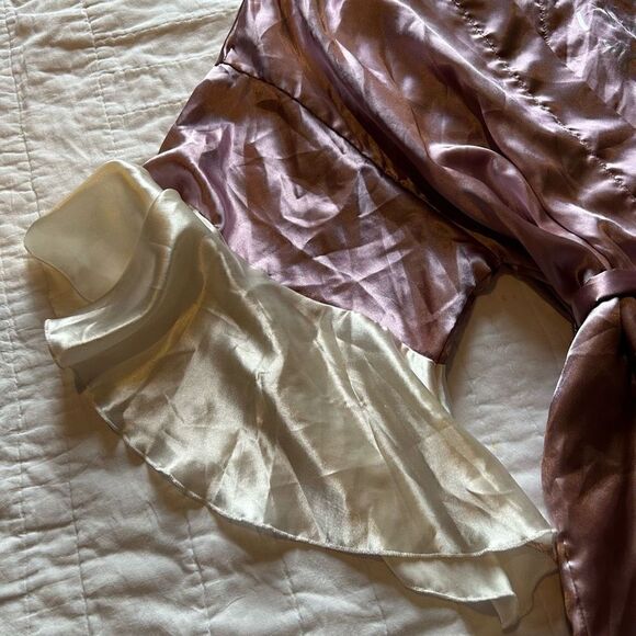 Robe lavender/pink OSFA Bed I Love You satiny/polyester - Picture 3 of 8